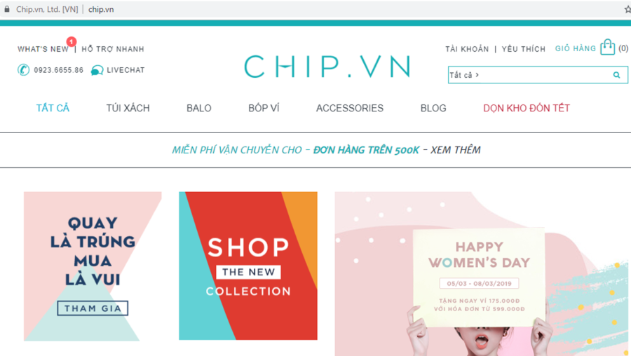 các trang web bán túi xách chip