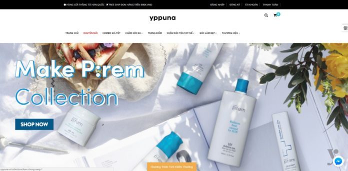 web mỹ phẩm Yppuna