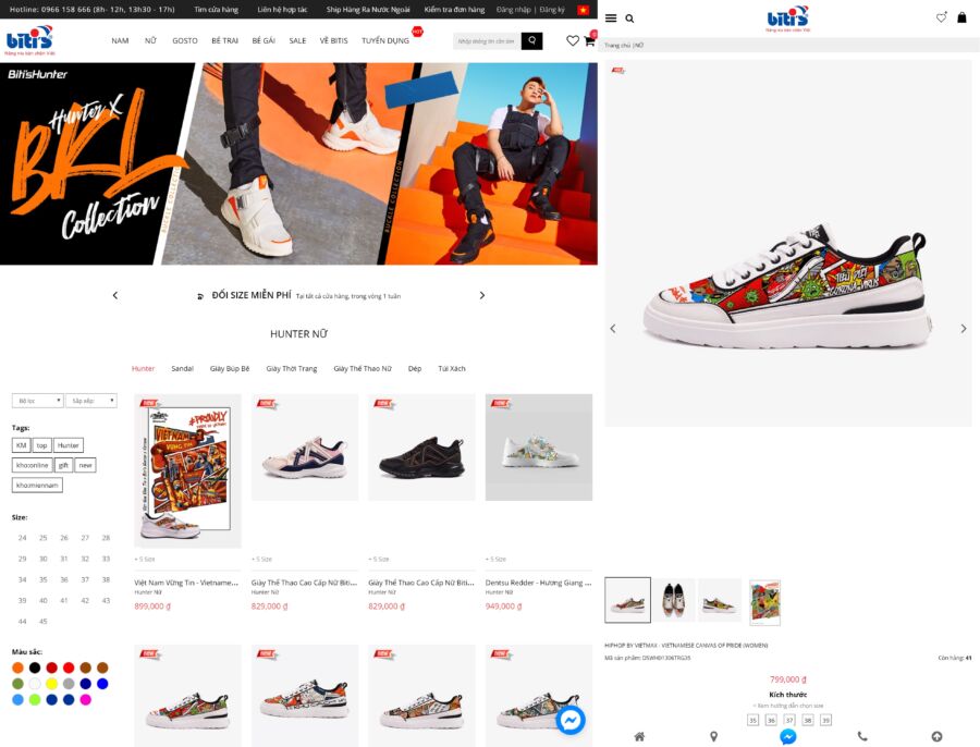 Những trang mua sắm giày online uy tín lại Việt Nam