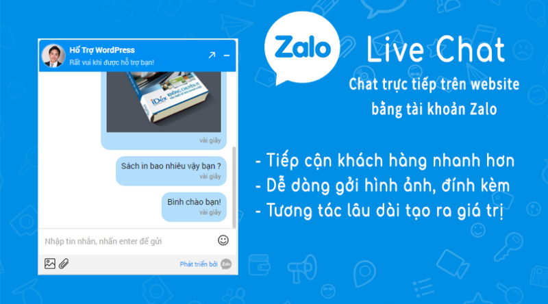 Tạo website bán hàng tích hợp Zalo chat bot