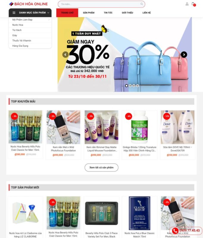 Mẫu Website chuyên nghiệp