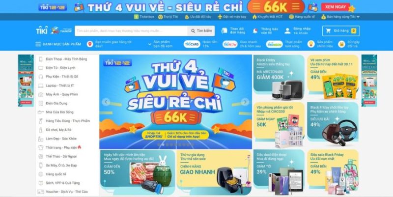 những trang bán hàng online hiệu quả