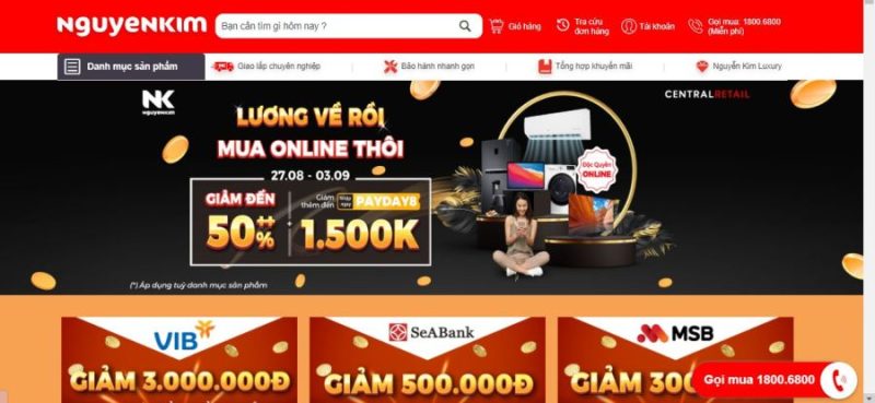 các web bán điện thoại uy tín